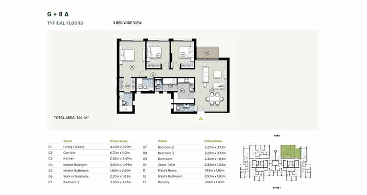 Zed East New Cairo Apartment Three Bedrooms 166 m2‎ - بالتقسيط شقة للبيع في زيد ايست القاهرة الجديدة 166 متر