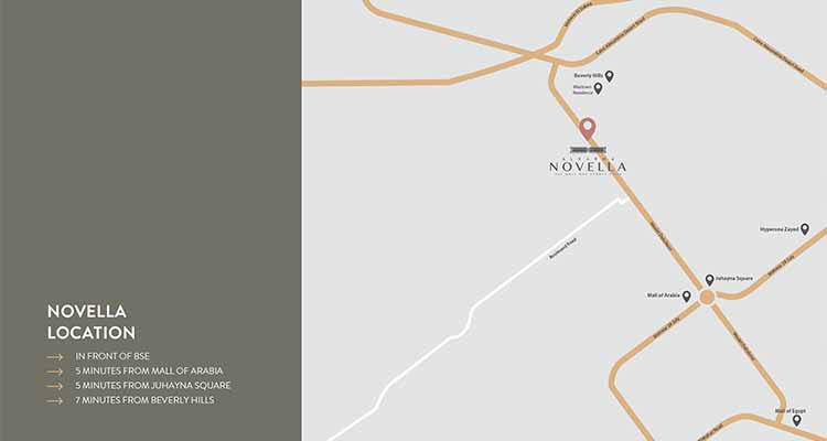 Location Novella Compound 6th October - Villas by AlKarma Developments -موقع مشروع كمبوند نوفيلا 6 أكتوبر- فيلات - الكارما للتطوير العقاري
