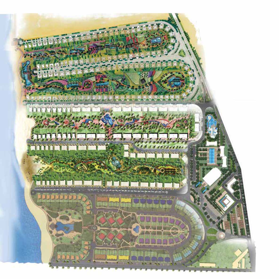Paradise Ras Sudr Resort master plan - المخطط العام لقرية باراديس رأس سدر - احجز الان شاليهات بافضل شاطيء البحر الاحمر