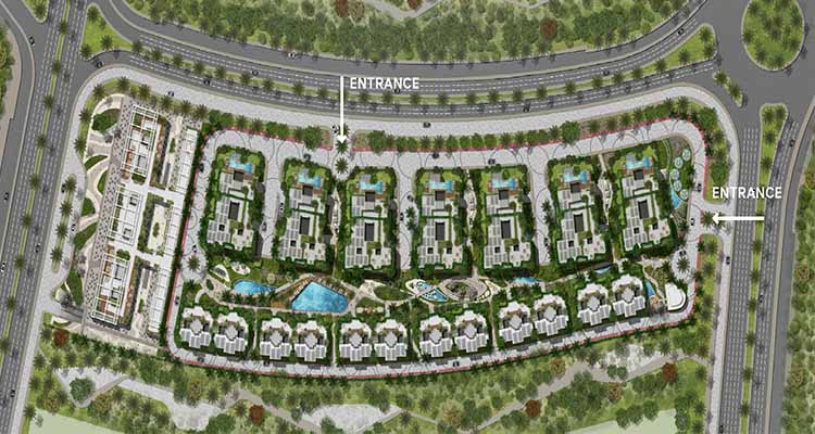 سكاى ابوظبى العاصمة الادارية خطة المشروع الرئيسية - residence eight new capital master plan 2 - sky abu dhabi development egypt