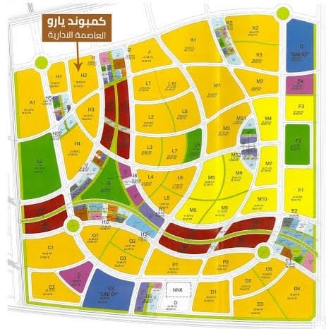 location of Yaru New Capital Compound by Atum Global Developments -  موقع كمبوند يارو العاصمة الإدارية الجديدة - اتوم للتطوير العقاري