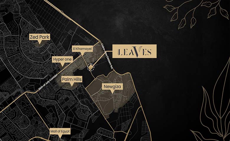 location-West-Leaves-Sheikh-Zayed-alattal-holding موقع-كمبوند-ويست-ليفز-الشيخ-زايد-العتال-للتطوير-العقاري