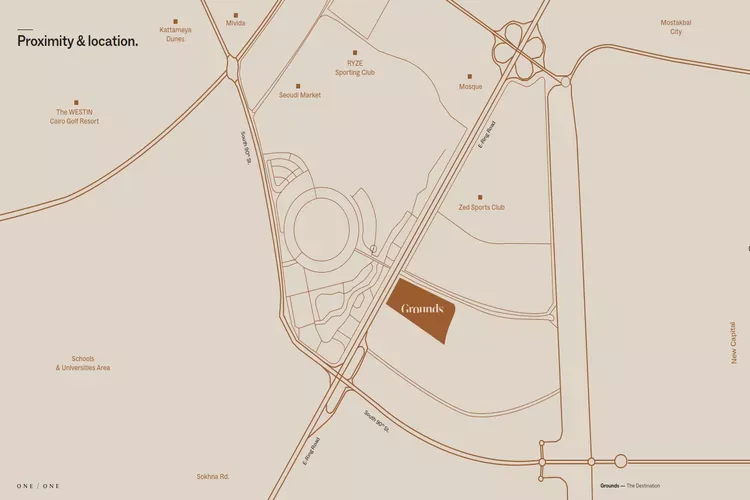 Location of Grounds New Cairo by One Of One Developments
