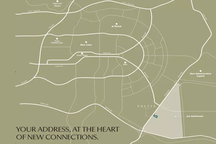 Location of Vallis New Cairo Compound